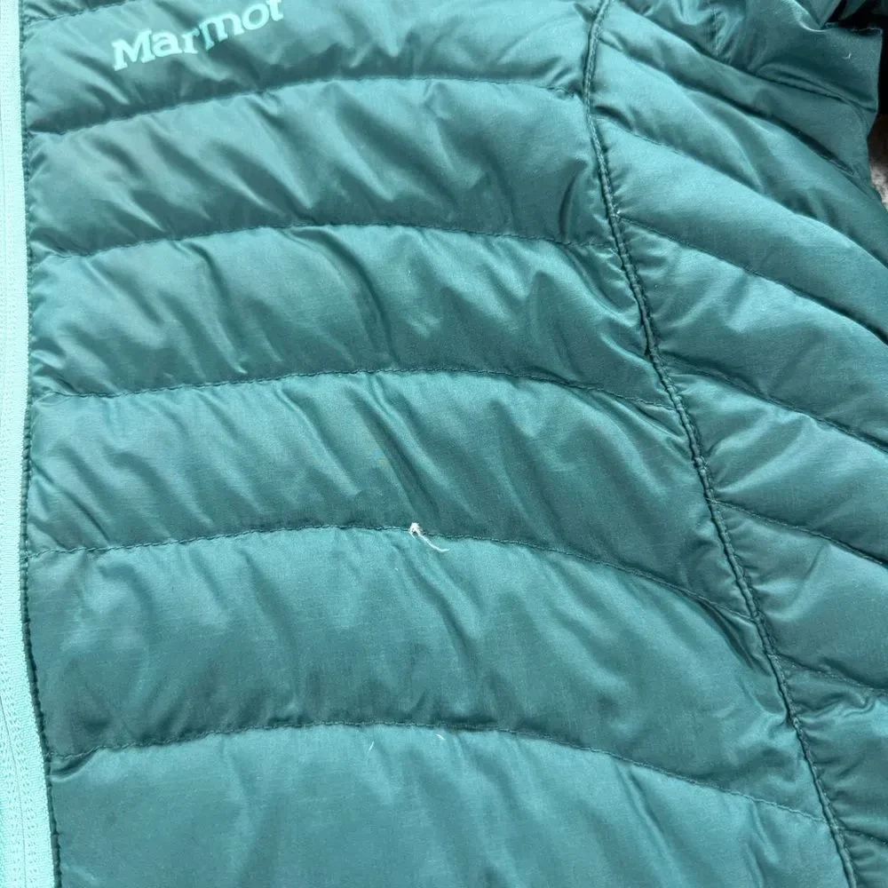 Marmot Highlander Down Jacket Teal Girls Large Winter Coat
